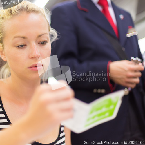 Image of Train ticket check.