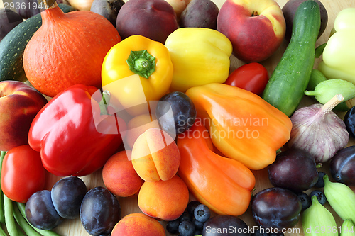 Image of Fruits and vegetables.