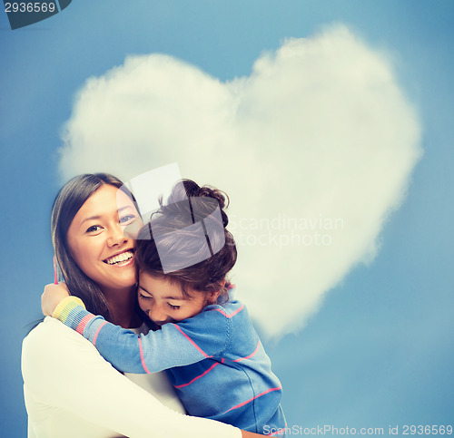 Image of hugging mother and daughter