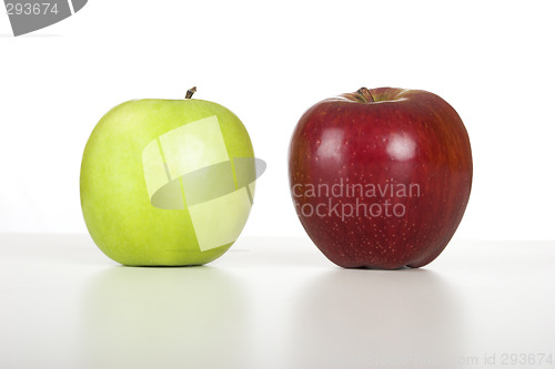 Image of Red and green apple