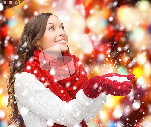 Image of woman with big snowflake