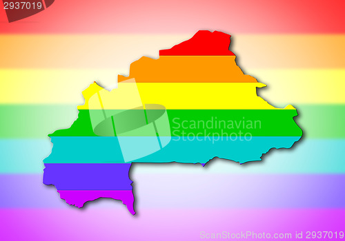 Image of Rainbow flag pattern - Burkina Faso
