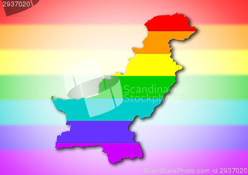 Image of Rainbow flag pattern - Pakistan