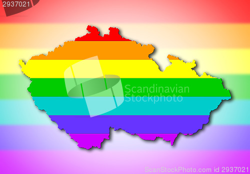 Image of Rainbow flag pattern - Czech Republic