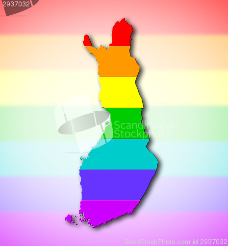 Image of Rainbow flag pattern - Finland
