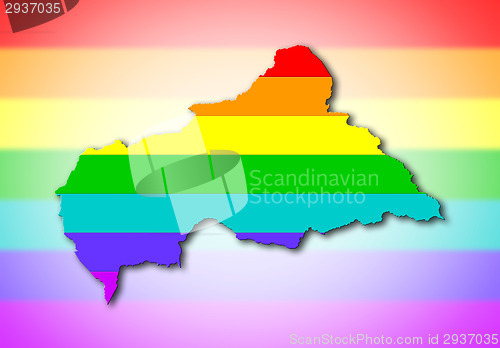 Image of Rainbow flag pattern - Central African Republic