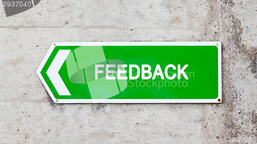 Image of Green sign - Feedback