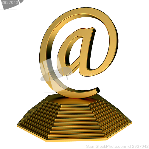 Image of email icon statue