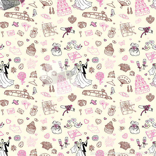 Image of Seamless wedding patterns.