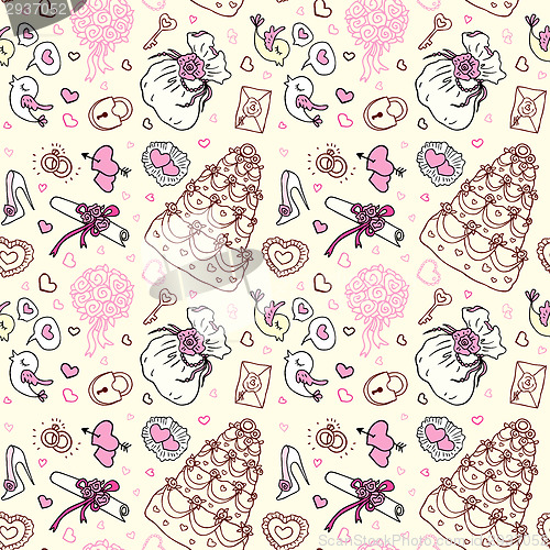 Image of Seamless wedding patterns.