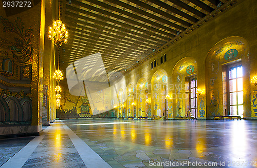 Image of 	Sweden, Stockholm, Kungsholmen, City Hall, the Golden Room