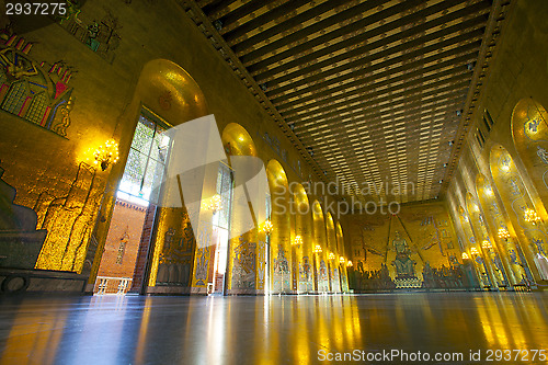 Image of Sweden, Stockholm, Kungsholmen, City Hall, the Golden Room