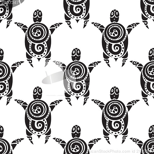 Image of Turtles.  Seamless Vector pattern.