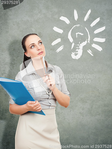 Image of business woman idea