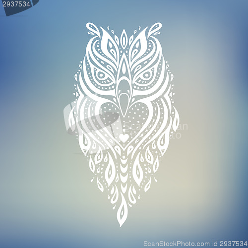 Image of Decorative Owl. Ethnic pattern.