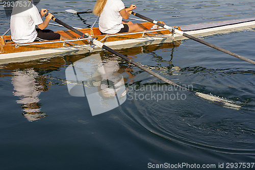 Image of Man and woman in a boat