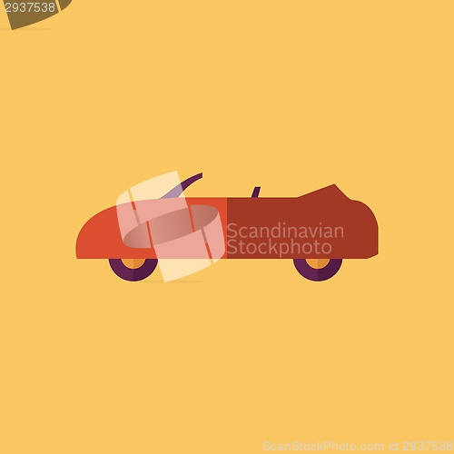 Image of Cabriolet Transportation Flat Icon