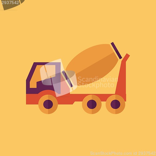 Image of Truck. Transportation Flat Icon