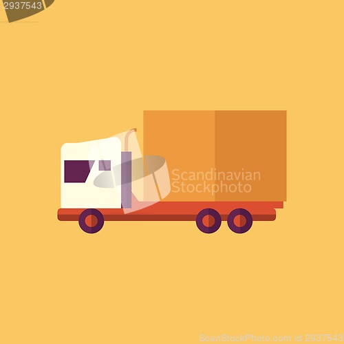 Image of Truck. Transportation Flat Icon