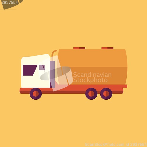 Image of Truck. Transportation Flat Icon