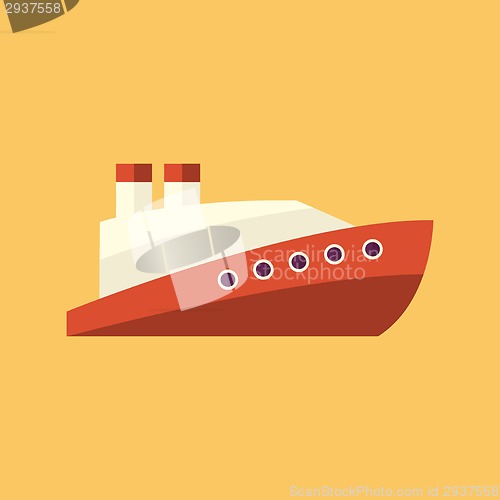 Image of Boat. Transportation Flat Icon