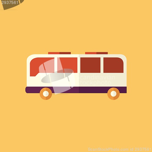 Image of Bus. Transportation Flat Icon