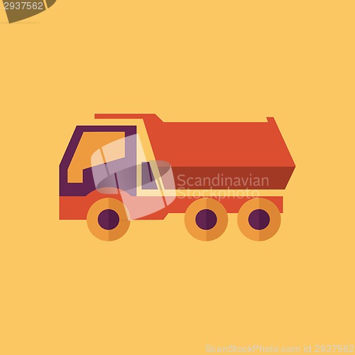 Image of Truck. Transportation Flat Icon