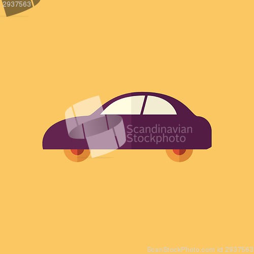 Image of Car. Transportation Flat Icon