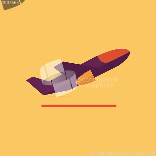 Image of Aircraft. Transportation Flat Icon