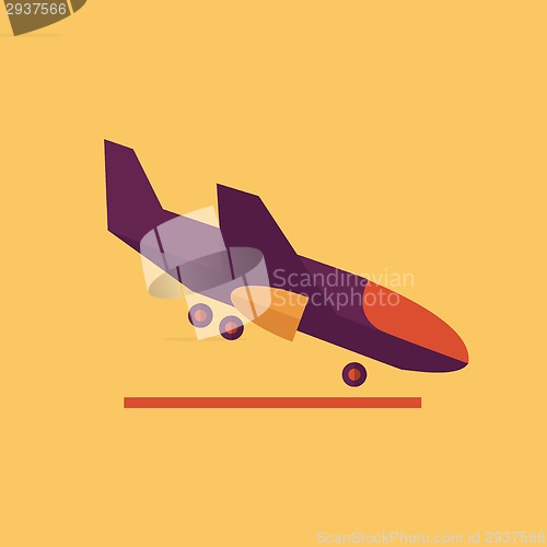 Image of Aircraft. Transportation Flat Icon