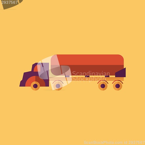 Image of Truck. Transportation Flat Icon