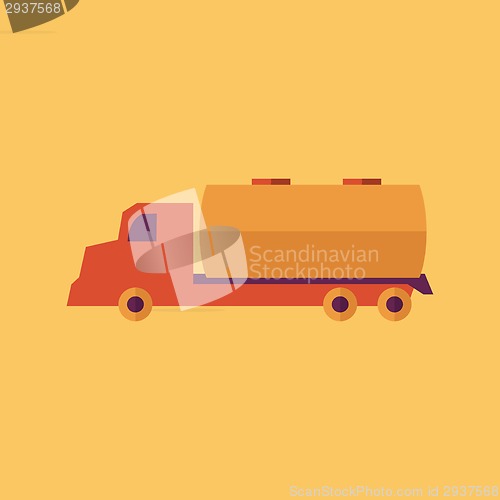 Image of Truck. Transportation Flat Icon