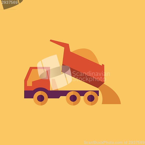 Image of Truck. Transportation Flat Icon