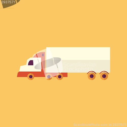 Image of Truck. Transportation Flat Icon