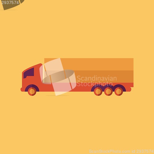 Image of Truck. Transportation Flat Icon