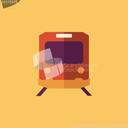 Image of Train. Transportation Flat Icon