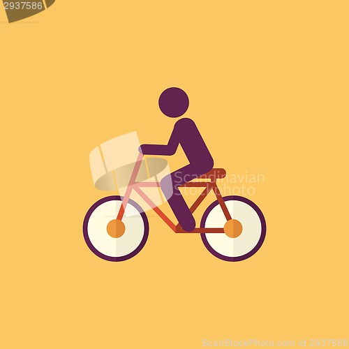 Image of Bike. Transportation Flat Icon