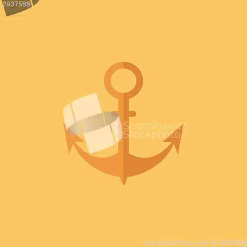 Image of Anchor. Transportation Flat Icon