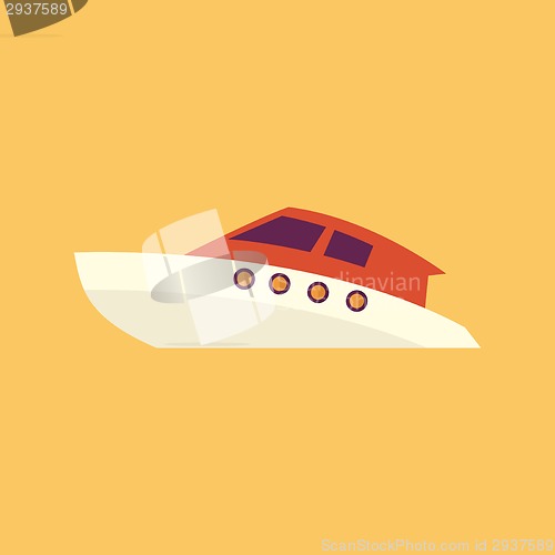 Image of Boat. Transportation Flat Icon