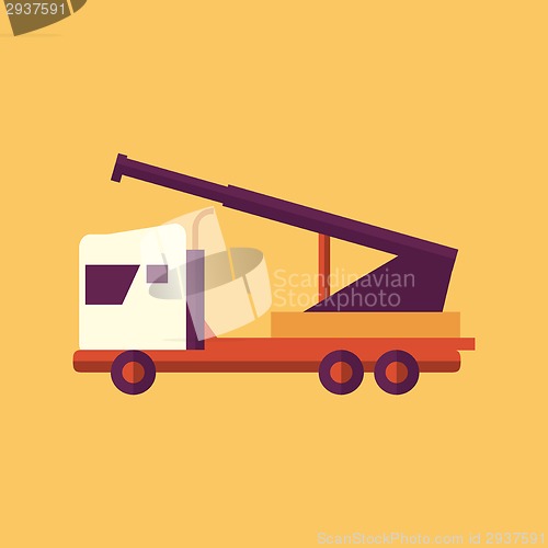 Image of Truck. Transportation Flat Icon