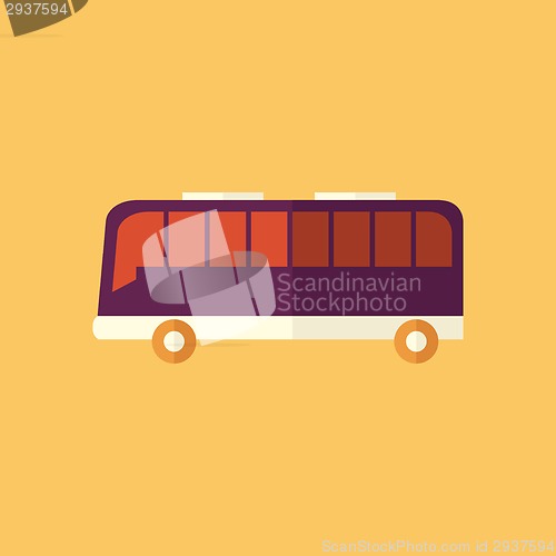 Image of Bus. Transportation Flat Icon