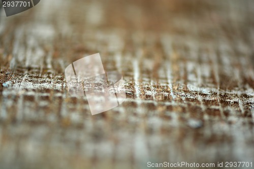 Image of Brown striped wood grain, selective focus