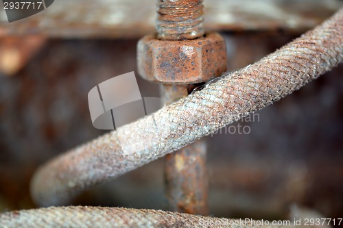 Image of Detail of rusted chain