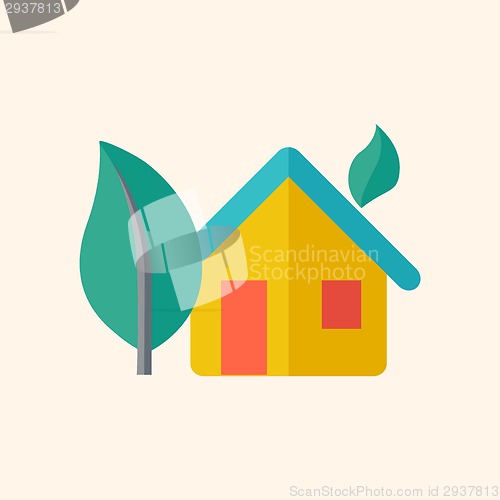 Image of Eco-friendly House Flat Icon