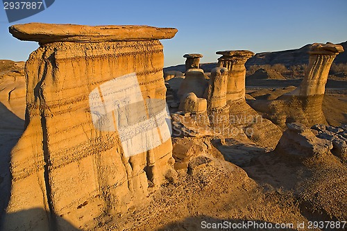 Image of hoodoos in the badlands area