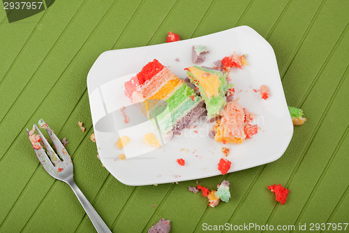 Image of Messy placemat after eating cake