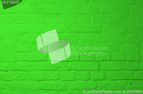 Image of Green Brick Background