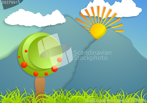 Image of Flat landscape abstract background