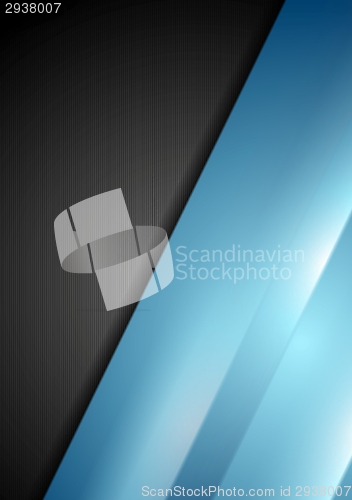 Image of Abstract contrast black and blue background