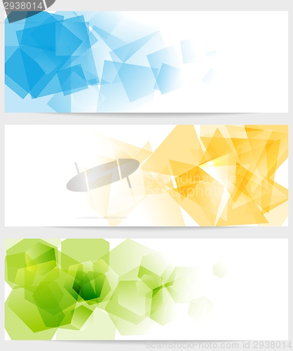 Image of Abstract tech colorful banners